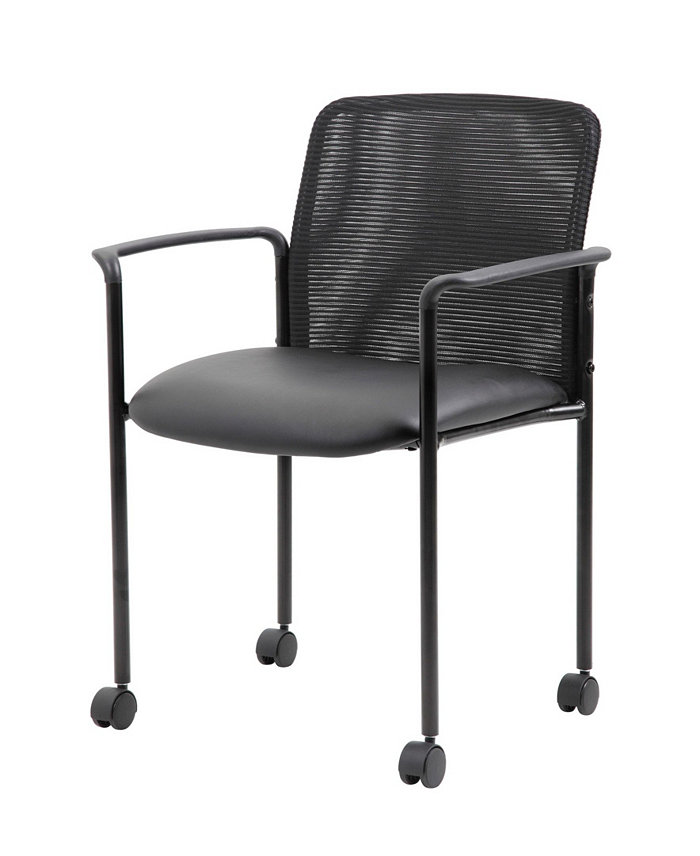 Boss Office Products Mesh Guest Chair with Casters