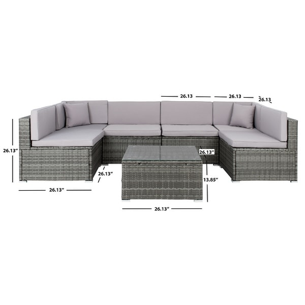 SAFAVIEH Outdoor Living Diona Patio Sectional Set