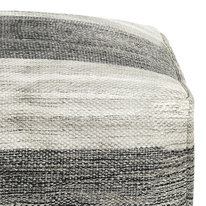 Simpli Home Mathis Square Woven Indoor / Outdoor Pouf