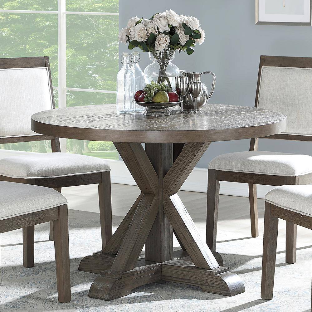 Steve Silver Molly Grey Round Dining Table MY4848T