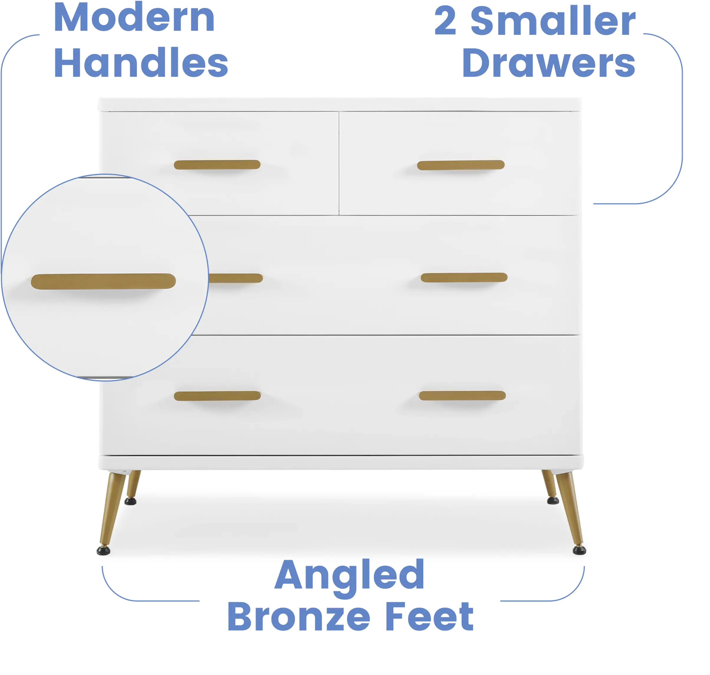 Sloane White Dresser with Changing Top