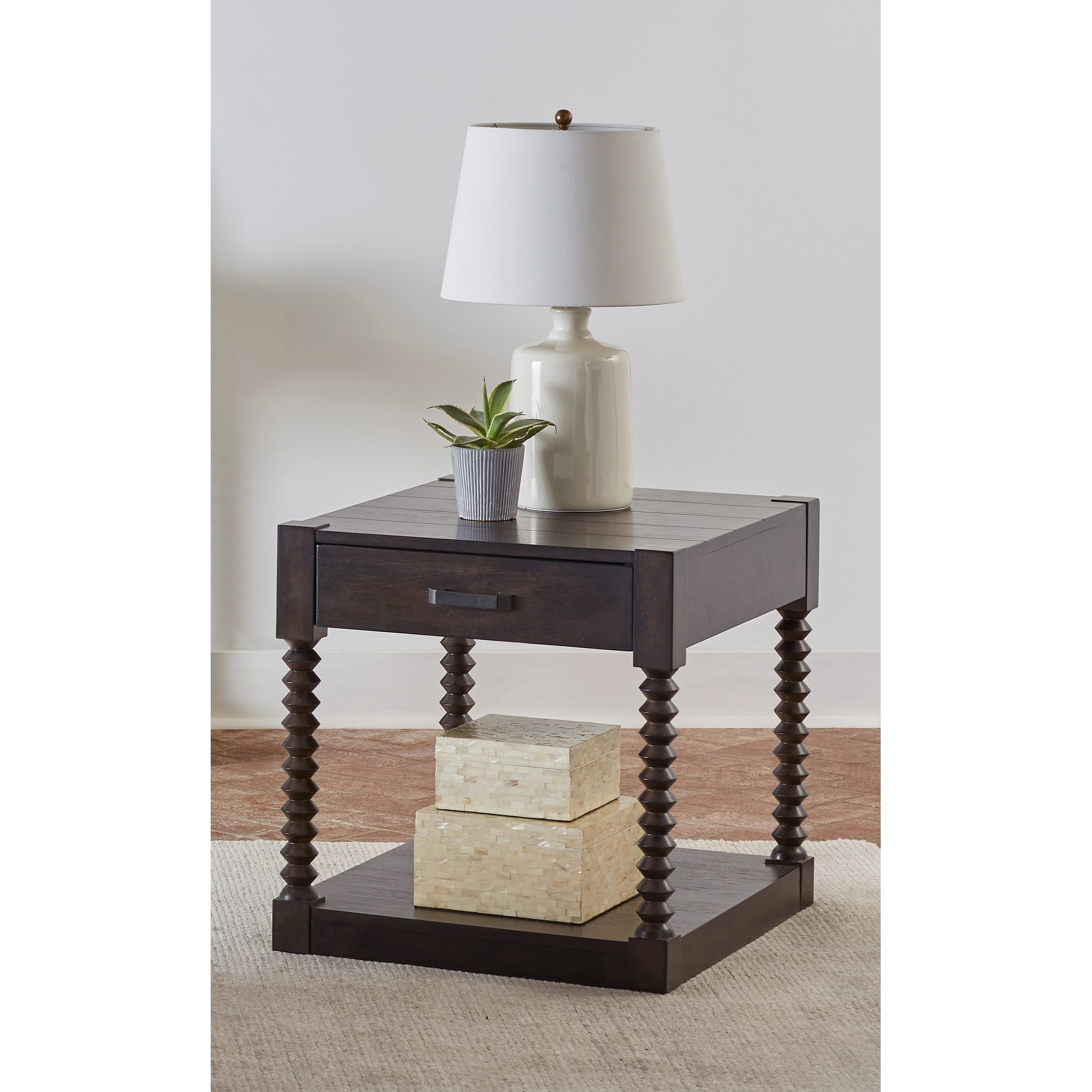 Bendarra Coffee Bean 1-drawer End Table