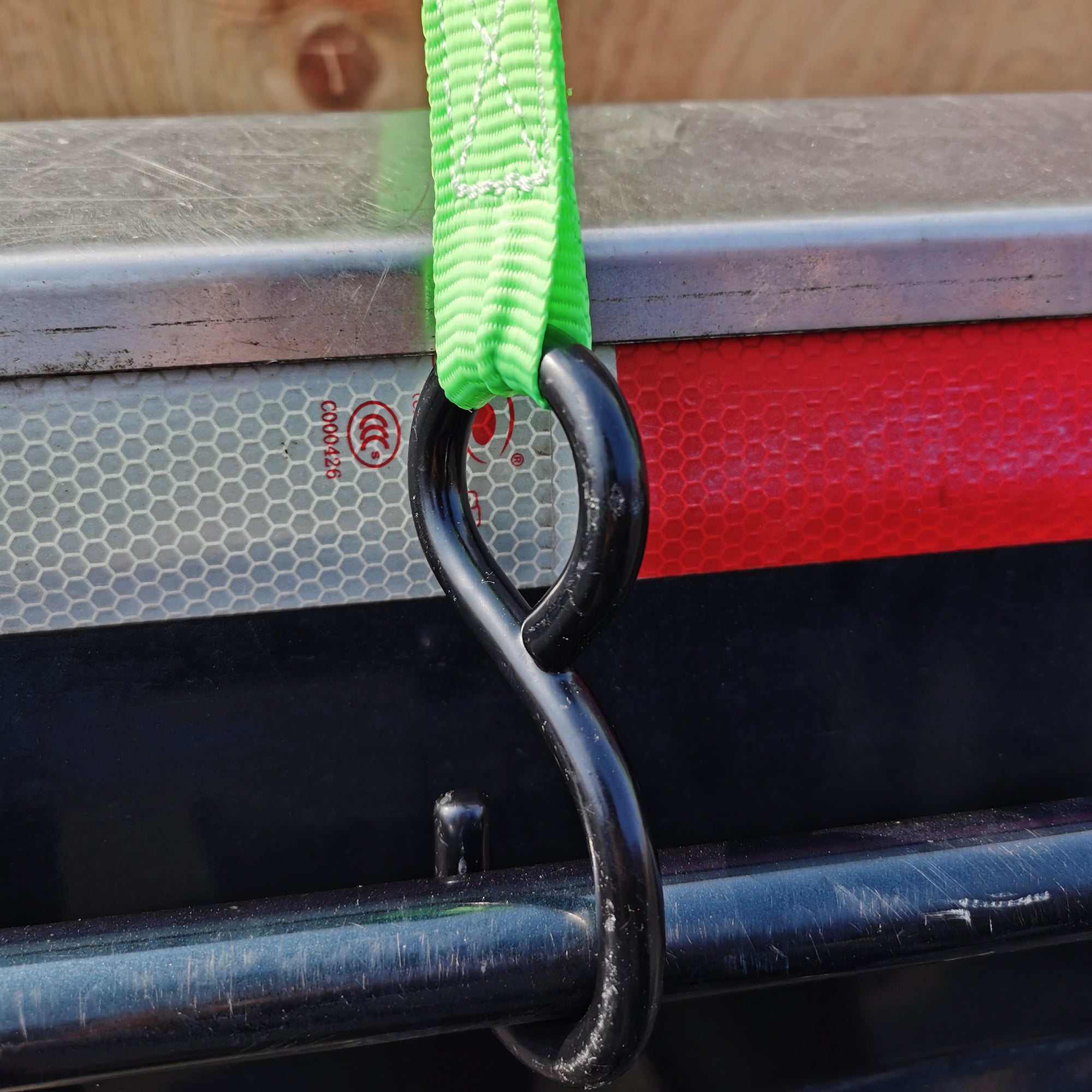 Hyper Tough 10 Feet Ratchet Tie Downs， 500 lbs， Green Strap， 2 Pack