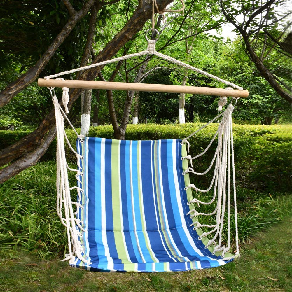 Colorful Indoor Outdoor Hanging rope hammock chair swing seat Multi-color,stand is not include