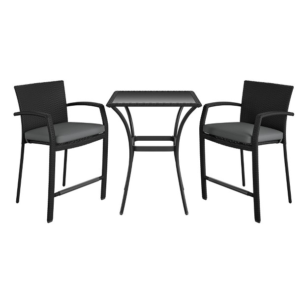 Cosco Outdoor Living 3 Piece High Top Bistro Patio Furniture Set