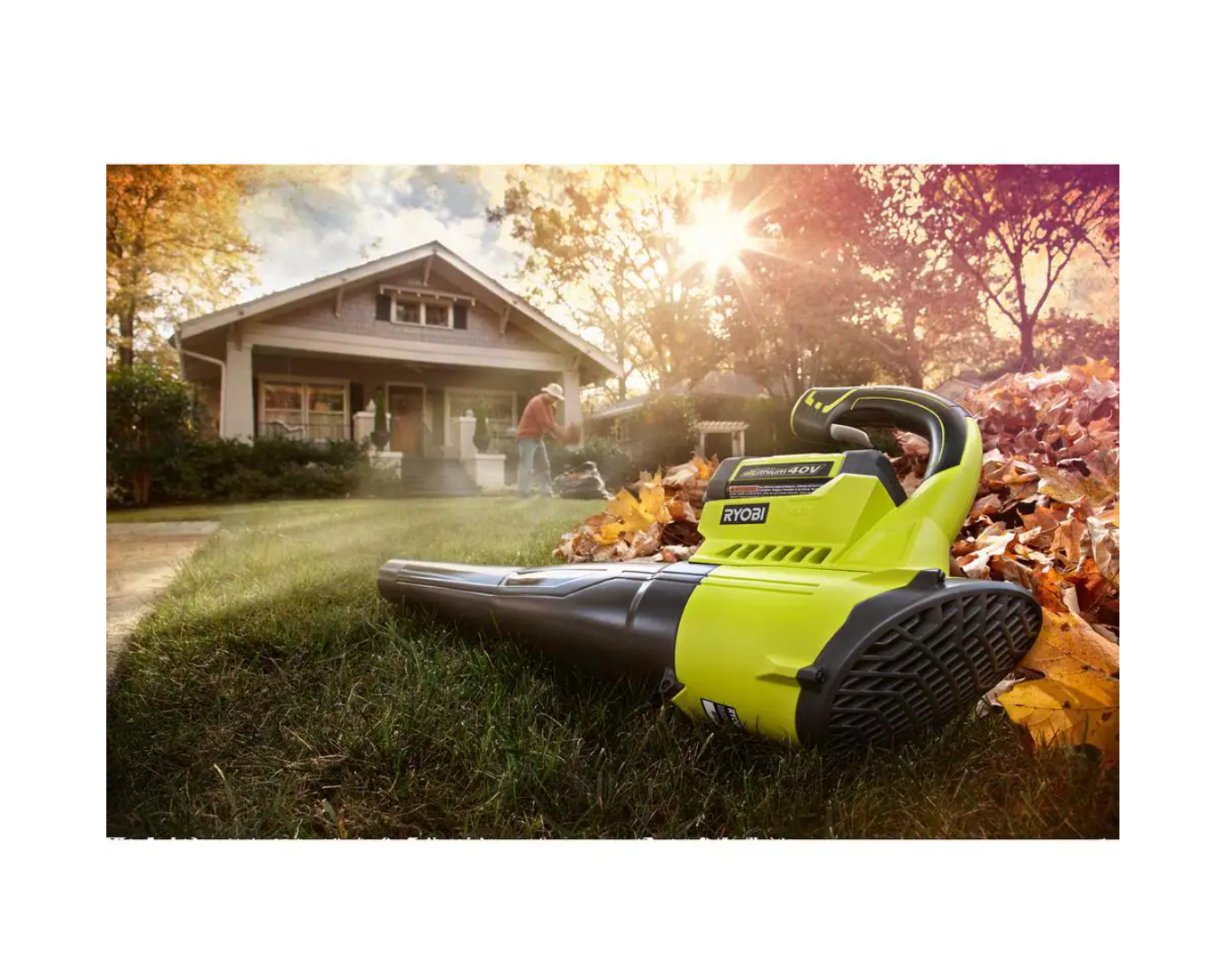 RYOBI RY40930 40V Cordless Battery String Trimmer and Jet Fan Blower Combo Kit (2-Tools) with 4.0 Ah Battery and Charger