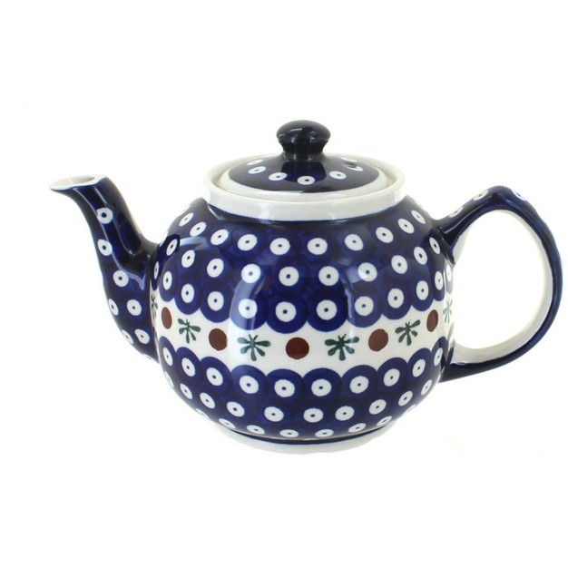 Blue Rose Polish Pottery 596 Zaklady Medium Teapot