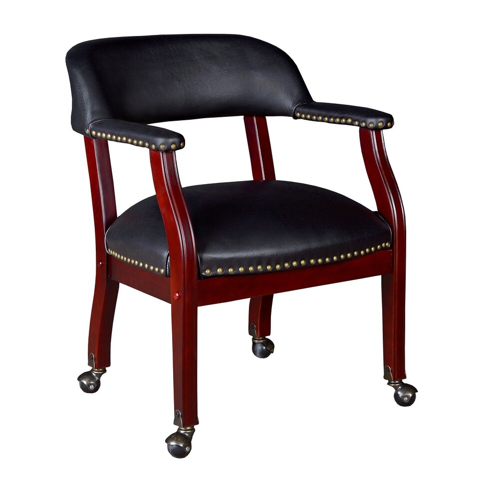 Irving Captain Chair with Casters  Black