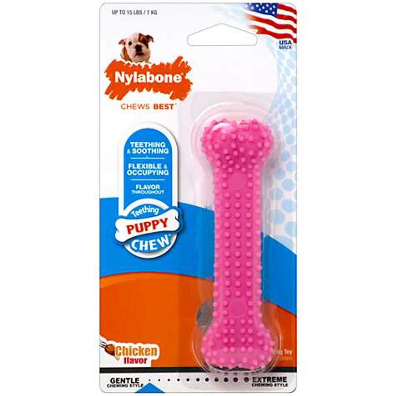 Nylabone Petite Pink Dental Puppy Chew Toy