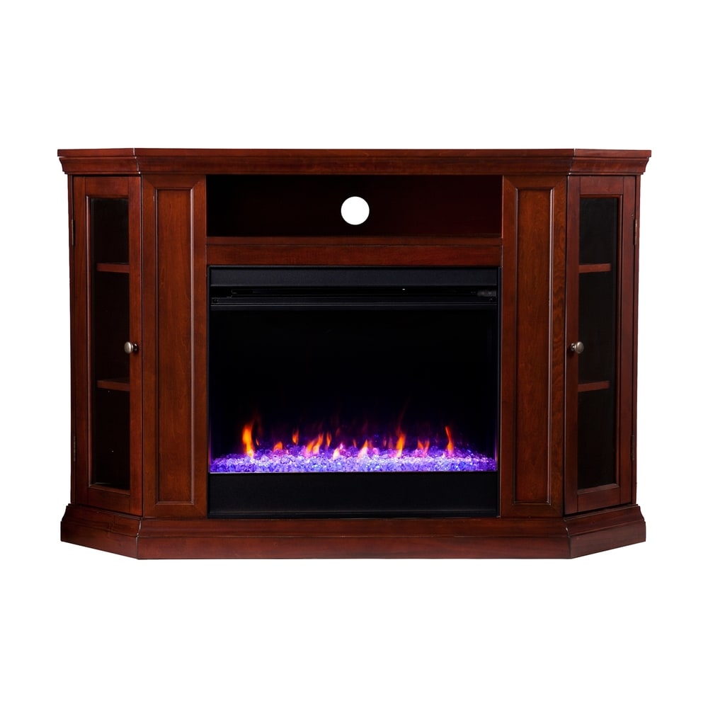 SEI Furniture Cabot Cherry Convertible Color Changing Fireplace