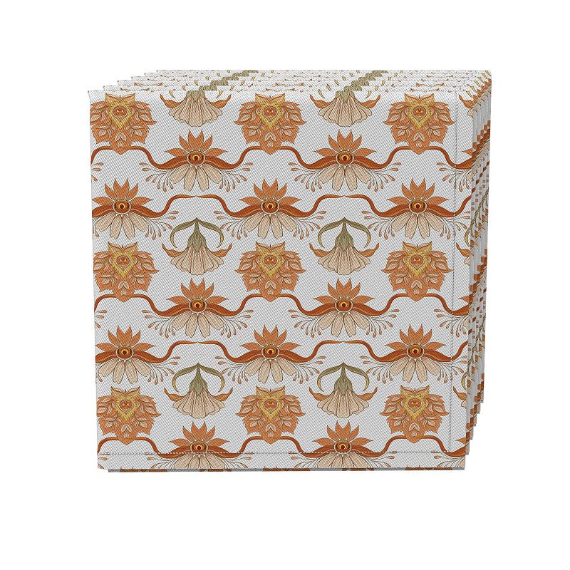 Napkin Set of 4， 100% Cotton， 20x20， Floral 130