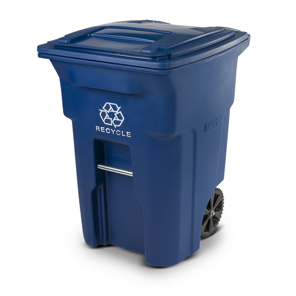 RECYCL BIN W/LID WHL 96G