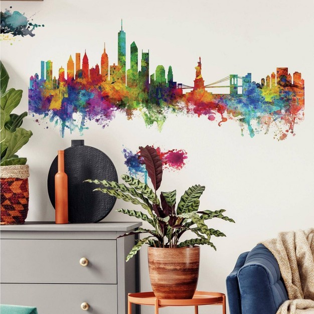 New York City Skyline Peel And Stick Giant Wall Decal Roommates