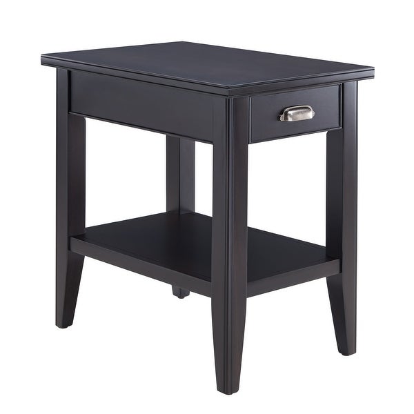 Leick Home 10506 Laurent One Drawer Narrow Side Table with Shelf