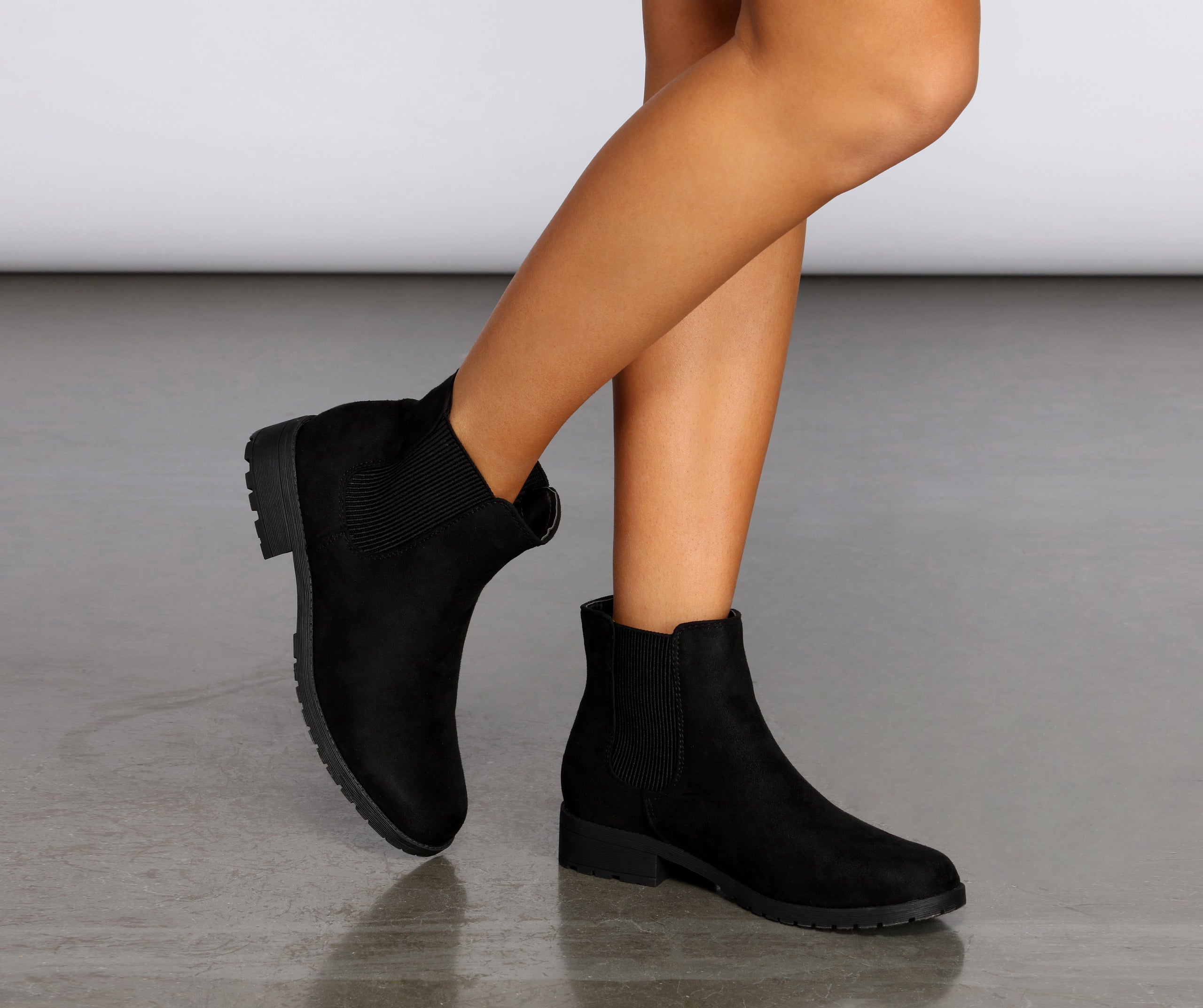 Easy Going Faux Suede Ankle Booties