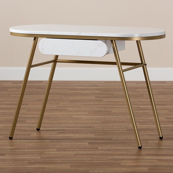 Mabel Modern and Contemporary Gold Finished Metal Console Table