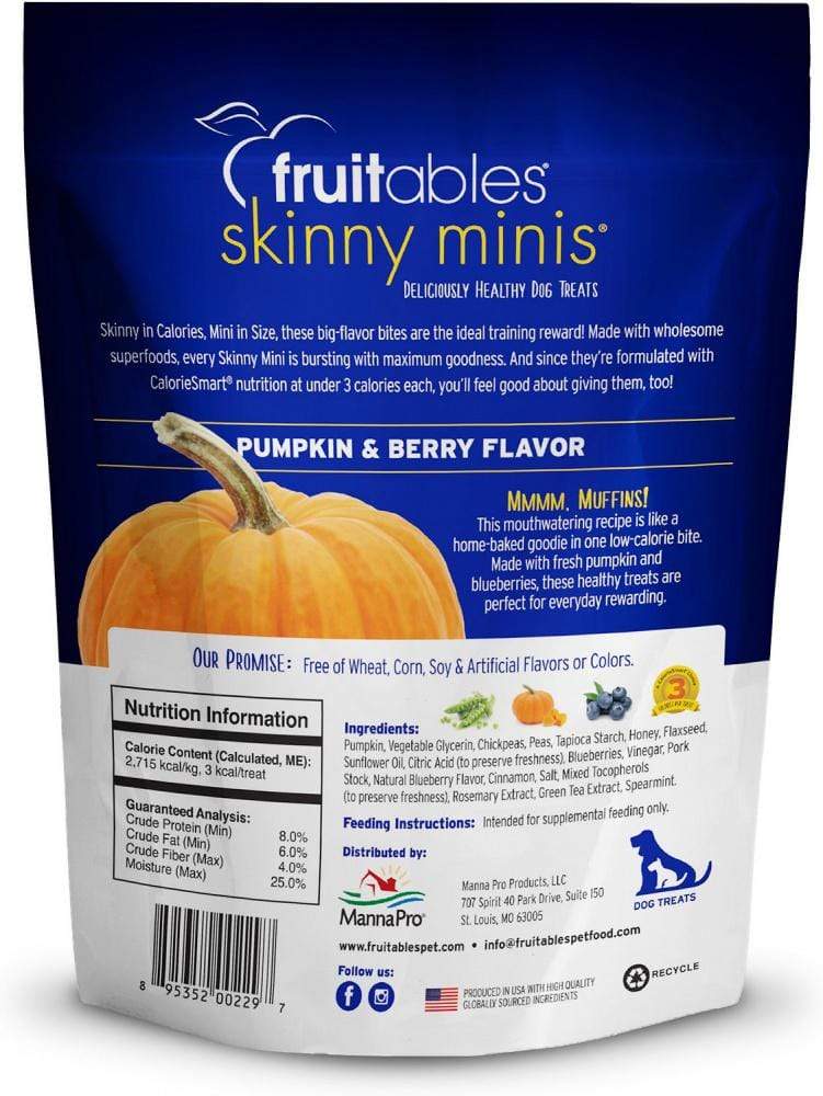 Fruitables Skinny Mini Pumpkin and Blueberry Dog Treats