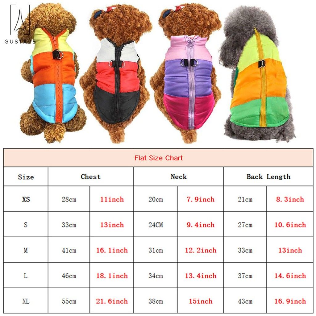 Gustave Pet Cat Dog Vest Coat Winter Warm Windproof Waterproof Cozy Dog Warm Costume Jackets for Small Medium Large Dog 