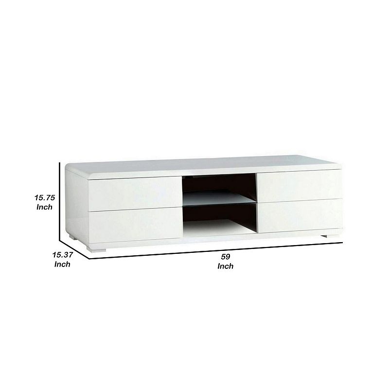 Cerro Brilliant 59 Tv Console Modern Style， White