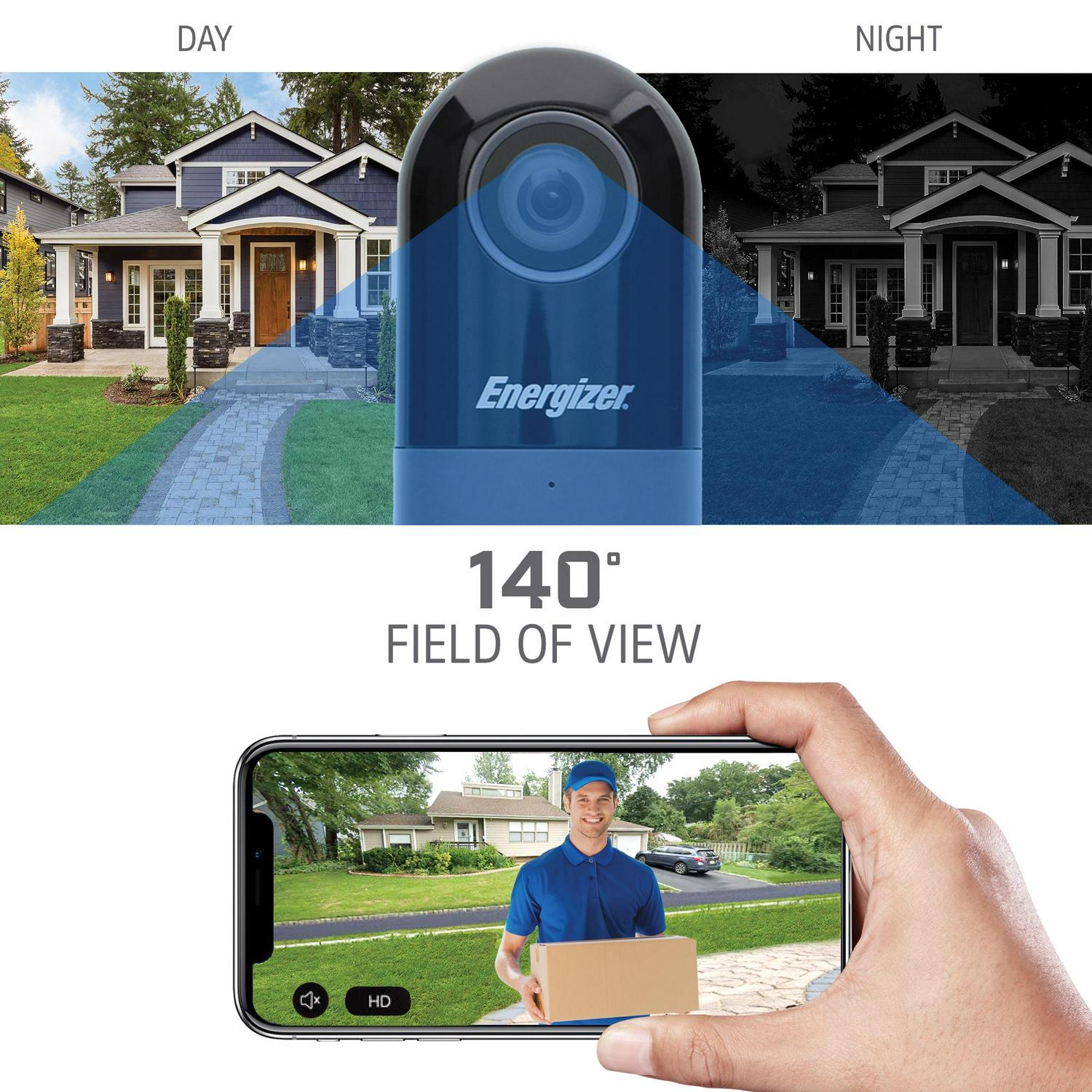 Energizer Connect EOD1-1002-SIL 1080P Wired Smart Video Doorbell