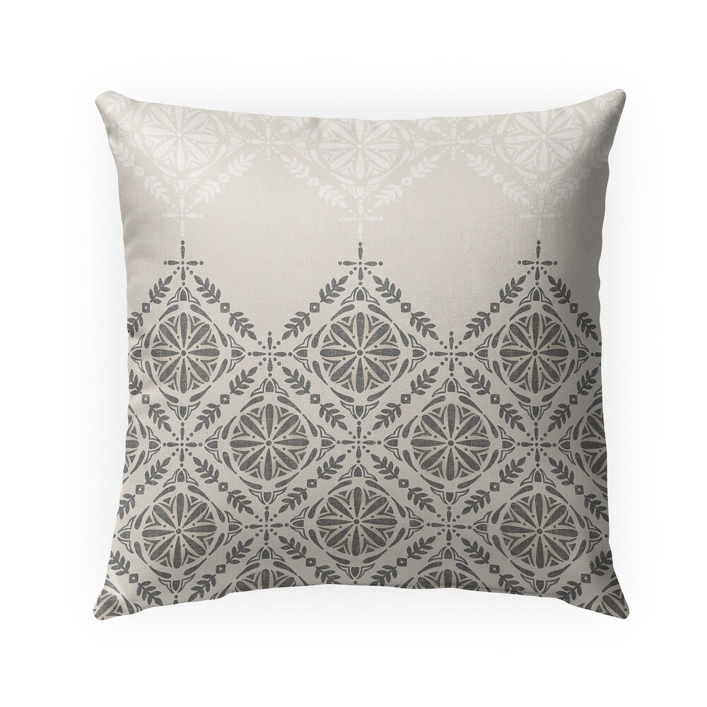 SHADOW TILE DARK GREY Outdoor Pillow By Kavka Designs