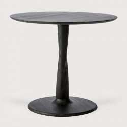 Table ronde 90x90x76 cm noir vernis Torsion Ethnicraft - Mobilier intérieur - Mobilier - GRIIN