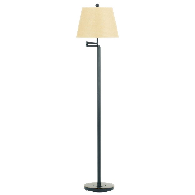 3 way Andros Metal Swing Arm Floor Lamp In Dark Bronze Cal Lighting