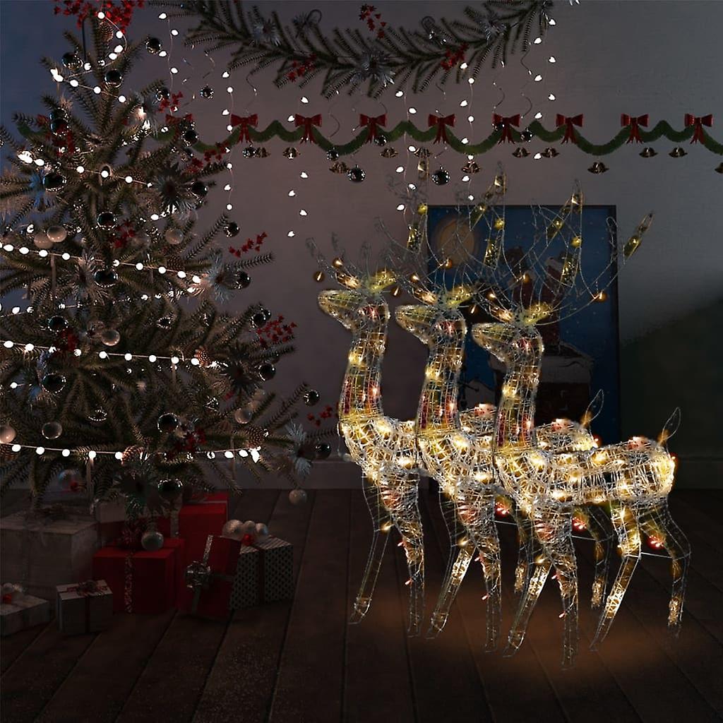 Vidaxl Acrylic Reindeer Christmas Decorations 3 Pcs 47.2