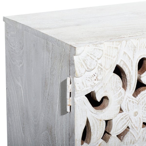 White Wood Mediterranean Cabinet 30 x 35 x 16