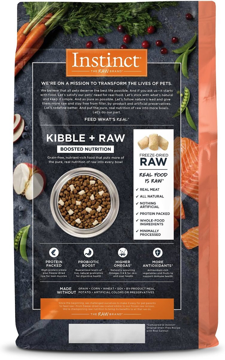 Instinct Raw Boost Grain-Free Recipe with Real Salmon and Freeze-Dried Raw Pieces Dry Dog Food