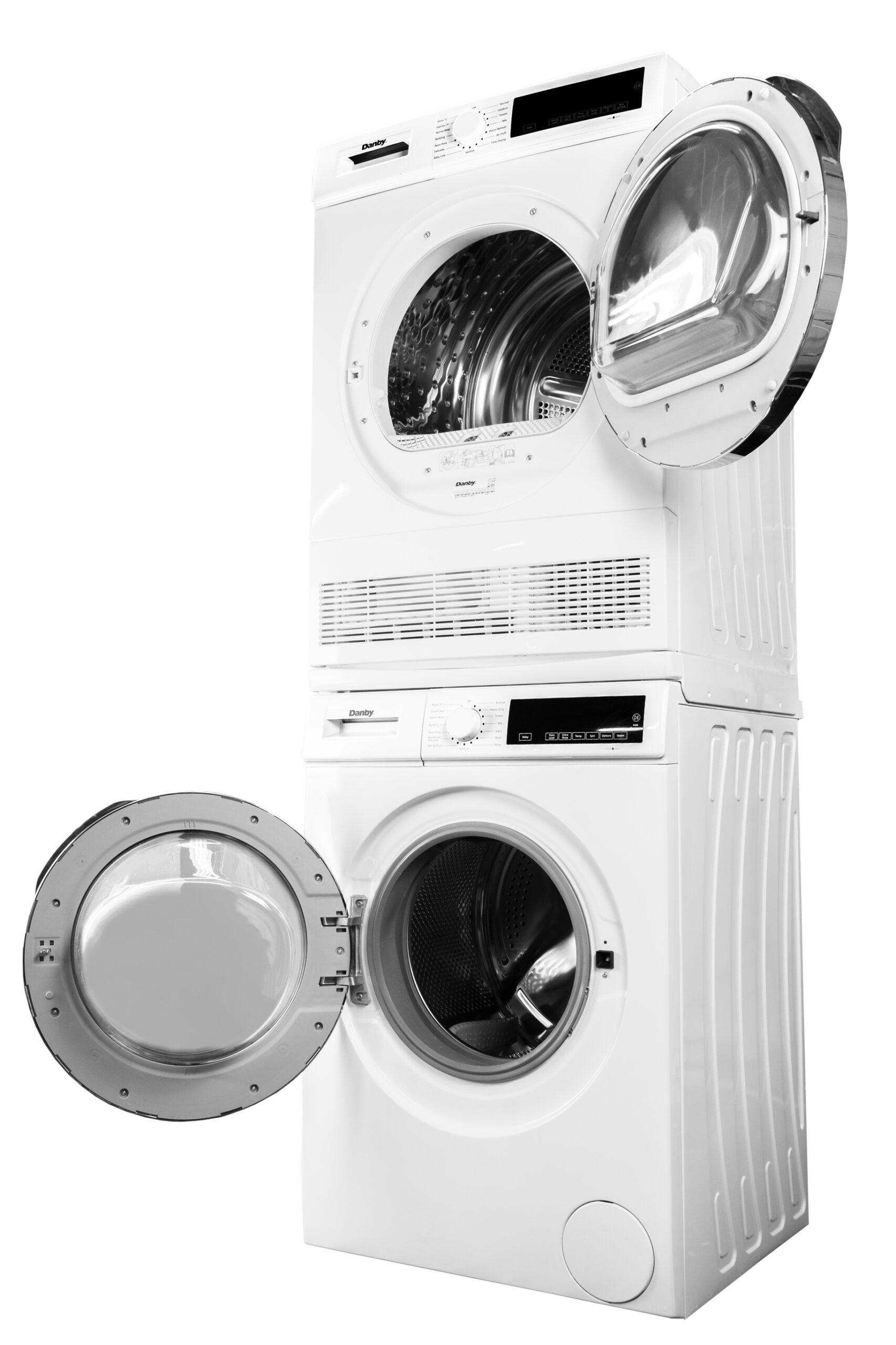 Danby DDY040D4WDB Danby 24-Inch, 4.0 Cu Ft. Compact Condensing Sensor Dryer In White With Stacking Kit