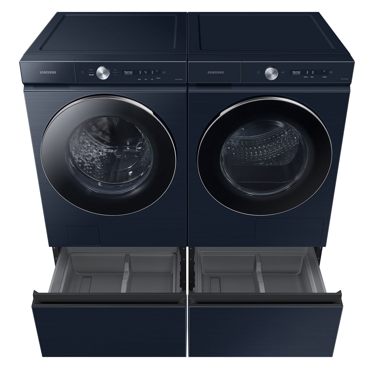  ADA Bespoke 7.8 Cu. Ft. Brushed Navy Ultra Capacity Ventless Hybrid Heat Pump Dryer With AI Optimal Dry