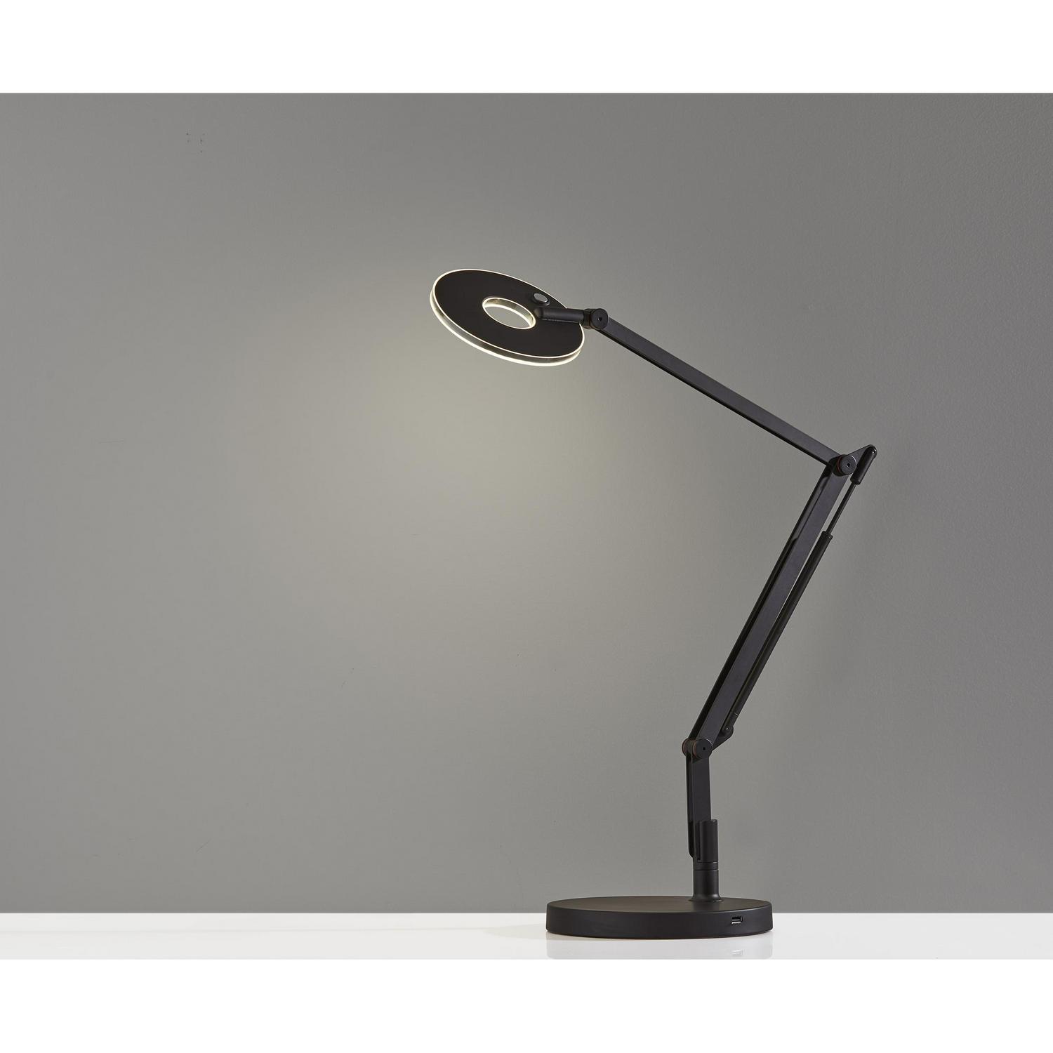 Adesso Home Gordon Metal LED Desk Lamp in Black