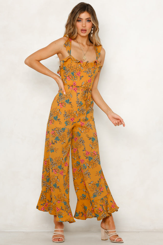 Love Lies Jumpsuit Mustard