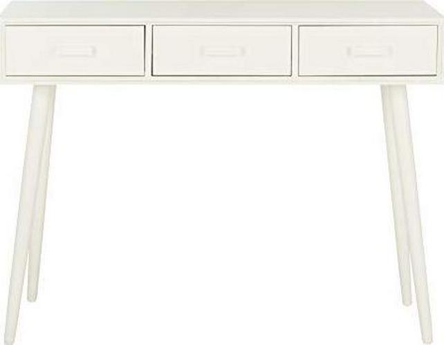 Safavieh Albus 3 Drawer Modern Solid Console Table White  Crowdfused