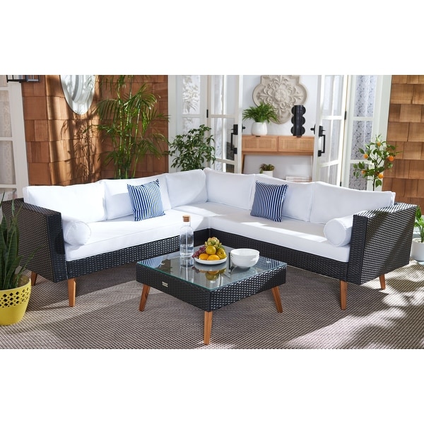 SAFAVIEH Outdoor Living Analon Outdoor Sectional Set