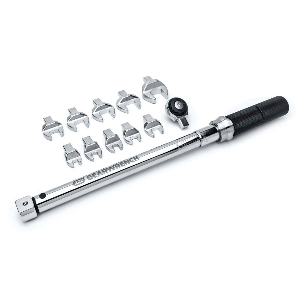 GEARWRENCH 38 in. Drive SAE Open End Interchangeable Torque Wrench Set (12-Piece) 89452