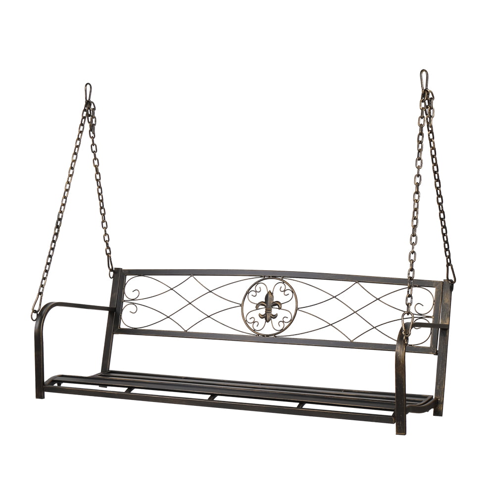 SalonMore Metal Porch Swing Chair Hanging Bench w/ Chains (Not Including Stand)