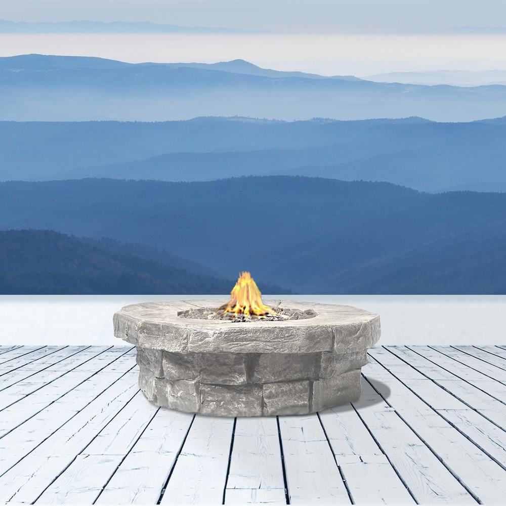 Marbella Cast Stone 40 000 BTU Propane Round Fire Pit Table