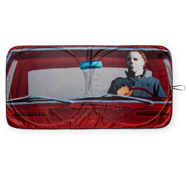 Surreal Entertainment Halloween Michael Myers Sunshade For Car Windshield 64 X 32 Inches