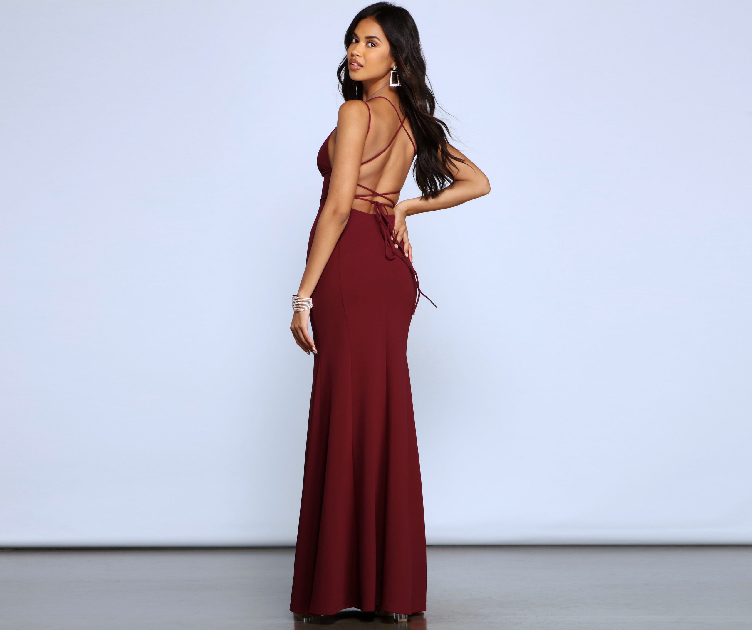 Holly Lace-Up Back Mermaid Dress