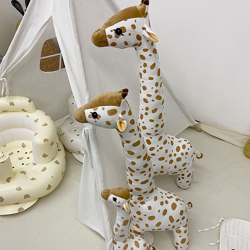 Giraffe Plush Toys Cute Soft Cartoon Giraffe Doll Children Friends Birthday Holiday Gift Brown 40cm