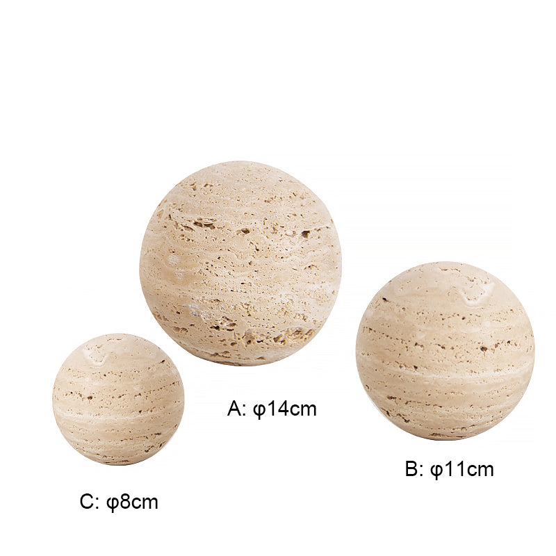 Pre Order 25 Days Delivery Beige Natural Stone Orb - C Fb-T2017C