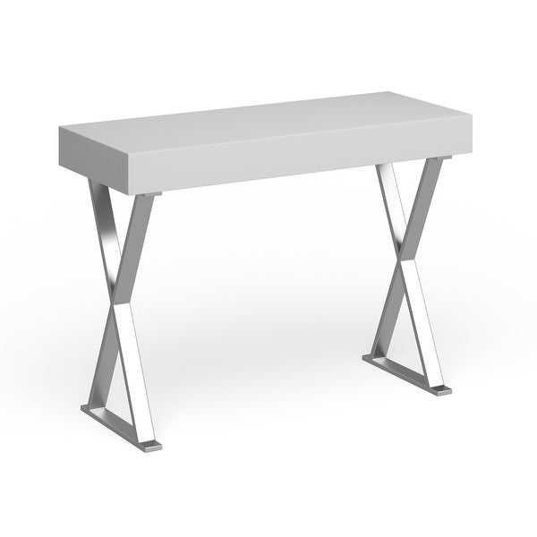 Durable Fiberboard Console Table， White