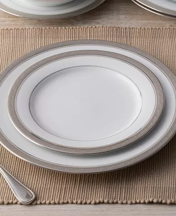 Noritake Crestwood Platinum Set of 4 Salad Plates Service For 4