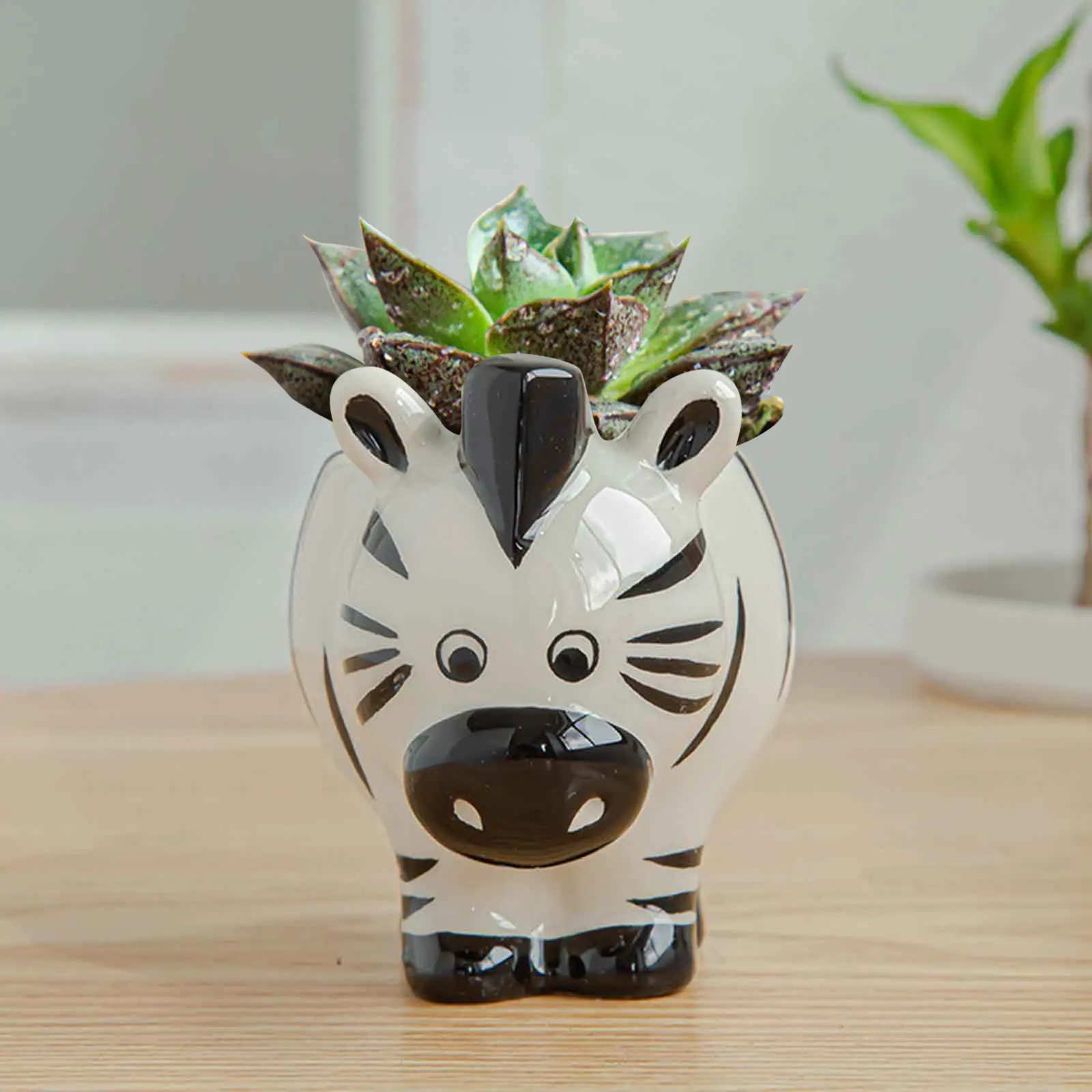 Wholesale Garden Supplies Pot Bonsai Ceramic Mini Animal for Succulent Flower Plant Handmade Cartoon Shopping Mall Decoration