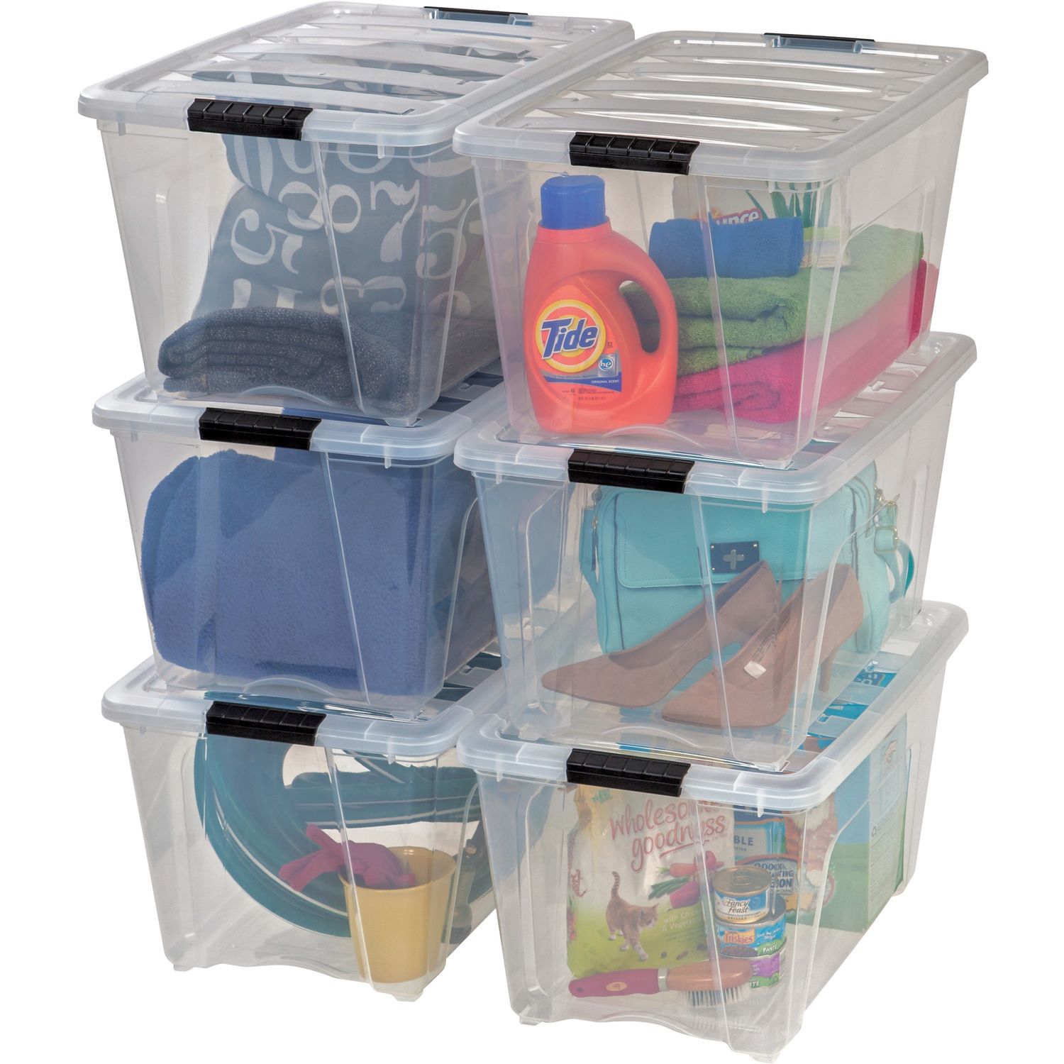 Stackable Clear Storage Boxes by IRIS USA， Inc IRS100245