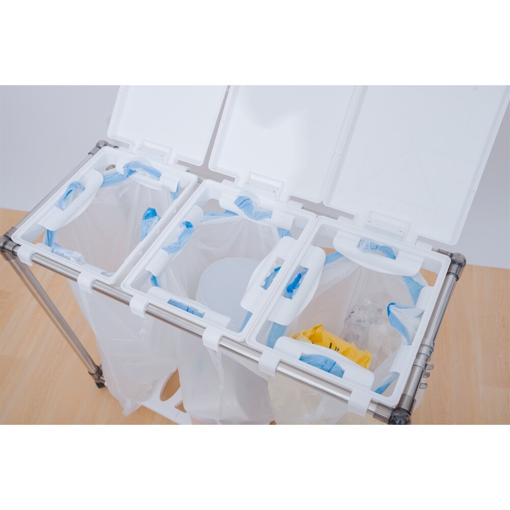 Organize It  3 Compartment Recycling Trash Can