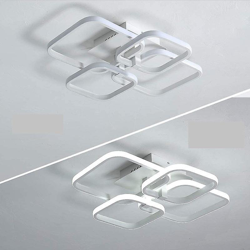 4 Heads LED Ceiling Light， Modern 60W Cool White Ceiling Light， for Living Room， Bedroom