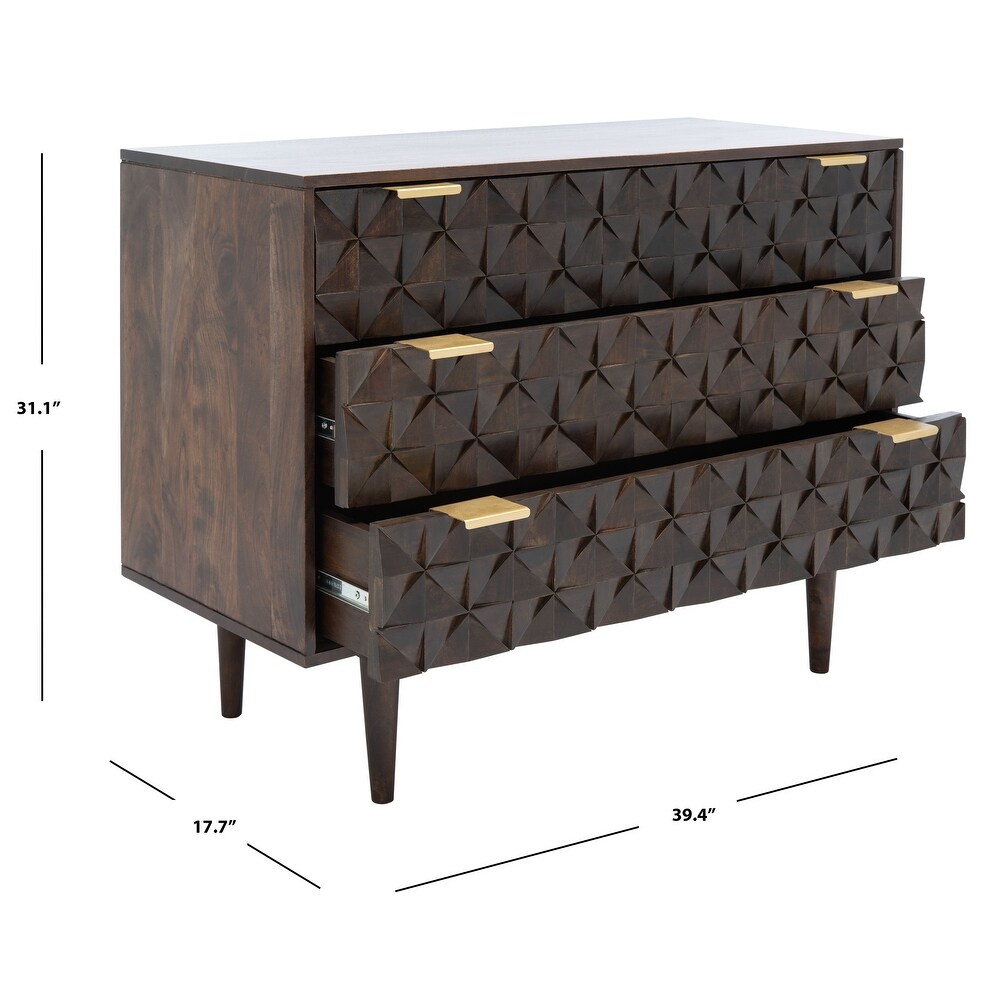 SAFAVIEH Couture Zinnia 3 Drawer Chest Dresser